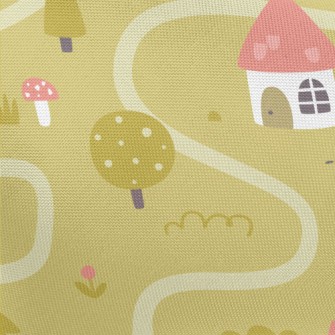 Lovely Medieval Countryside Pongee