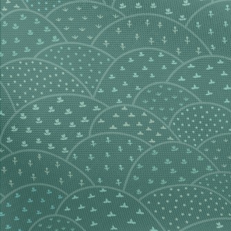 Hand Drawn Hills And Flowers Pongee