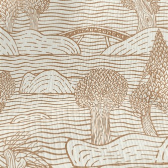 Retro Hand Drawn Landscape Stretch Jersey