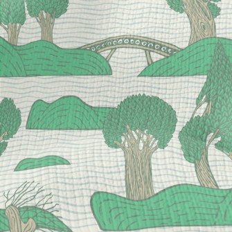 Green Trees Island Stretch Jersey