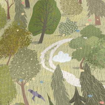 Hand Drawn Beautiful Forest Stretch Jersey