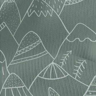 Nordic Style Hand-painted Moun Stretch Jersey
