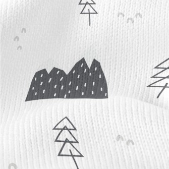 Lovely Winter Snow Mountains Stretch Jersey