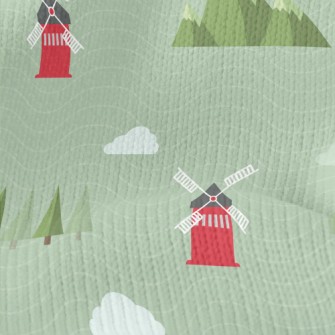 Cute Farm Windmill Stretch Jersey