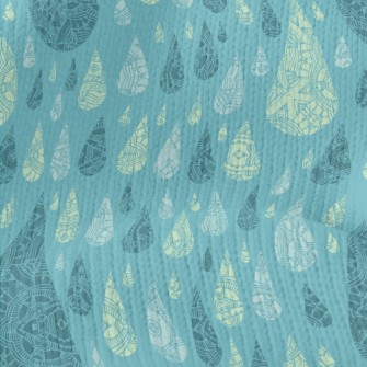 Ethnic Pattern Water Drops Stretch Jersey