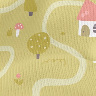 Lovely Medieval Countryside Stretch Jersey