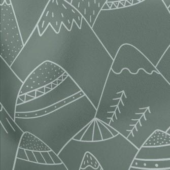 Nordic Style Hand-painted Moun Lightweight Cotton Poplin