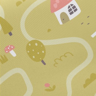 Lovely Medieval Countryside Midweight Cotton Poplin