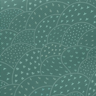 Hand Drawn Hills And Flowers Midweight Cotton Poplin