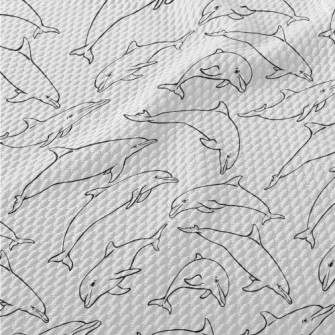 Hand Drawn Black And White Dol Birdseye Piqué