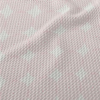Pink Geometric Pattern Birdseye Piqué