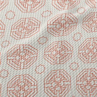 Korean Geometric Pattern Birdseye Piqué