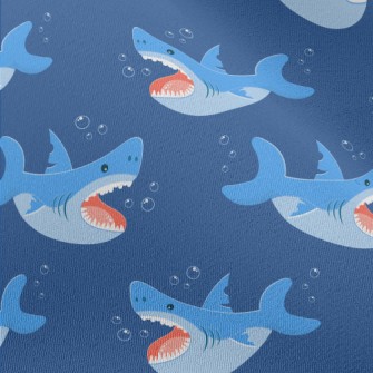 Fierce Cartoon Shark Chiffon