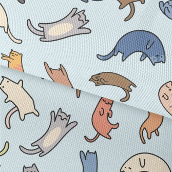 Doodle Colored Cat Waterproof Oxford