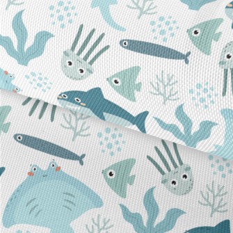 Big Eyed Underwater Animals Waterproof Oxford