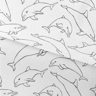 Hand Drawn Black And White Dol Waterproof Oxford