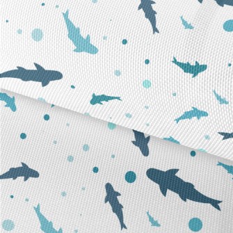 Blue Shark Silhouette Waterproof Oxford