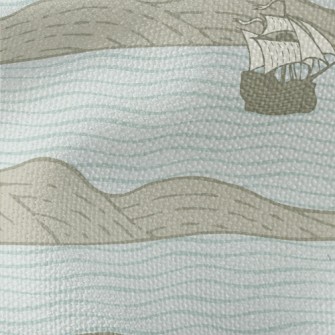Hand Drawn Sailboat And Island Waterproof Canvas