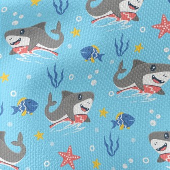 Cute Surfing Shark Waterproof Canvas