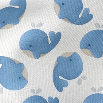 Cute Watercolor Whale Waterproof Canvas
