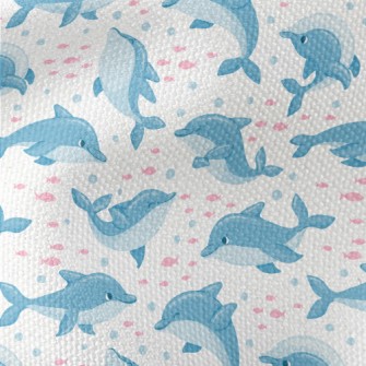 Happy Cute Dolphin Waterproof Canvas