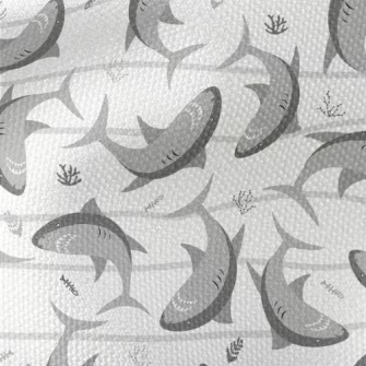 Dangerous Cartoon Shark Waterproof Canvas