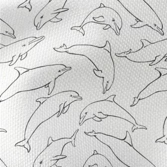 Hand Drawn Black And White Dol Waterproof Canvas