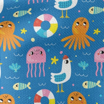 Summer Seagulls And Ocean Waterproof Canvas