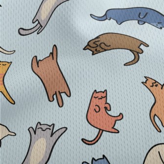 Doodle Colored Cat Athletic Mesh Flat Back