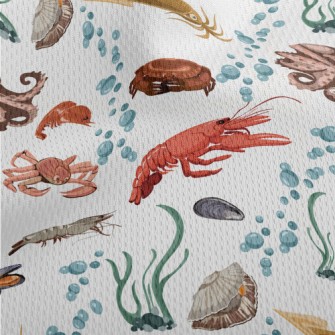 Realistic Underwater Animals Athletic Mesh Flat Back