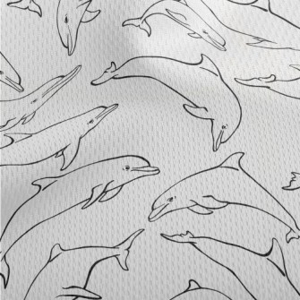 Hand Drawn Black And White Dol Athletic Mesh Flat Back