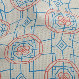 Korean Window Pattern Athletic Mesh Flat Back