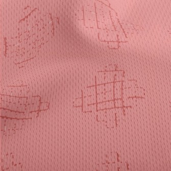 Abstract Geometric Pattern Athletic Mesh Flat Back