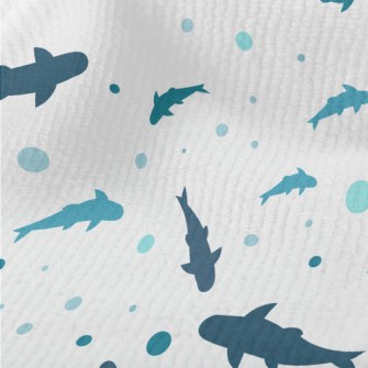 Blue Shark Silhouette Terry