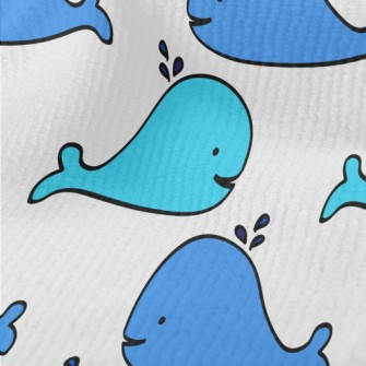 Hand Drawn Spouting Whale Terry