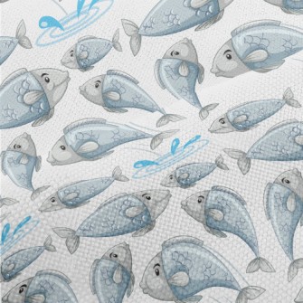 Cartoon Lively Fish Performance Linen