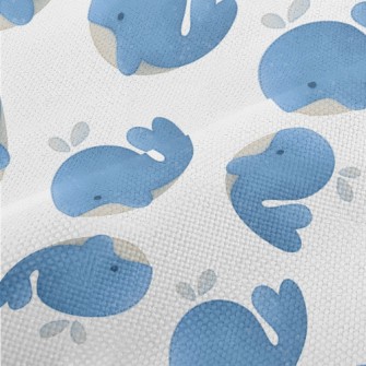 Cute Watercolor Whale Performance Linen