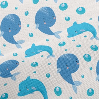 Cute Blue Whale Performance Linen