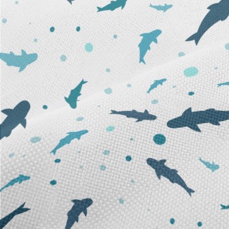 Blue Shark Silhouette Performance Linen