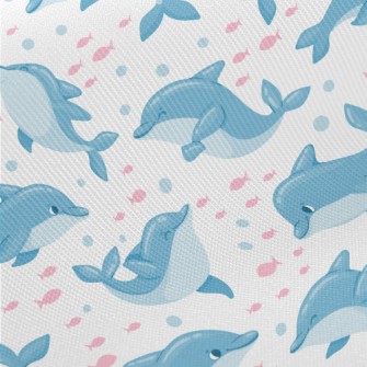 Happy Cute Dolphin Twill