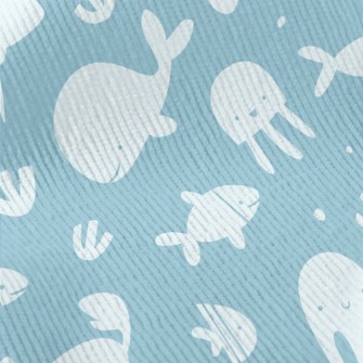 Smiley Underwater Creature Standard Corduroy