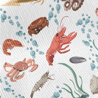 Realistic Underwater Animals Standard Corduroy