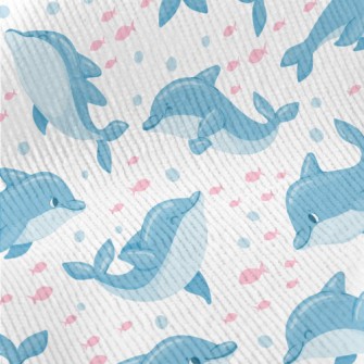 Happy Cute Dolphin Standard Corduroy