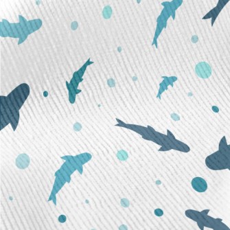 Blue Shark Silhouette Standard Corduroy