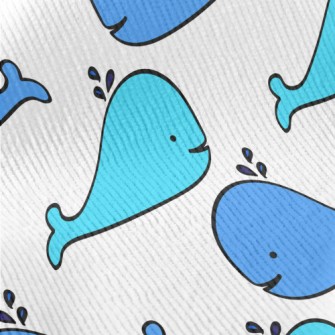 Hand Drawn Spouting Whale Standard Corduroy