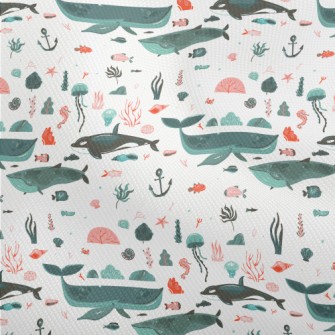 Hand Drawn Beautiful Ocean Dobby