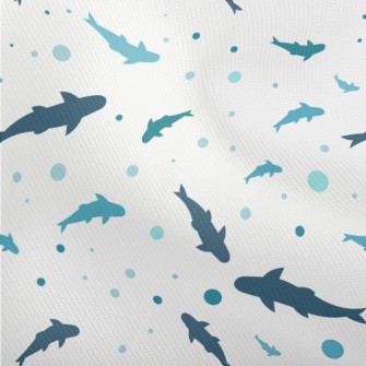 Blue Shark Silhouette Dobby