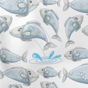 Cartoon Lively Fish Stretch Ponte