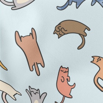 Doodle Colored Cat Stretch Ponte