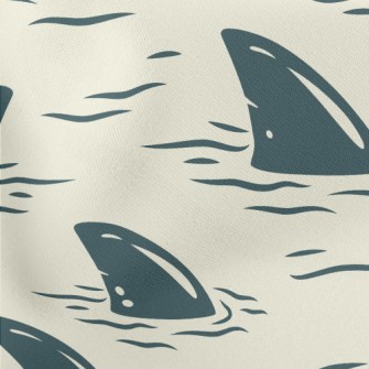 Cartoon Shark Fin Stretch Ponte